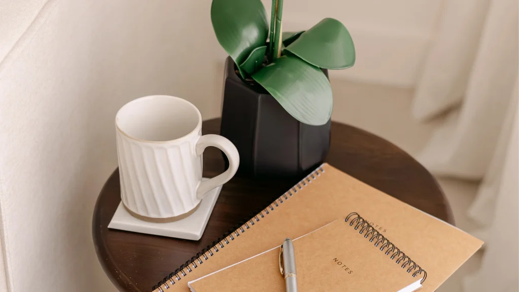 Consultation notes and refreshments prepared for patients visiting Bashra Aesthetics in Clifton, Bristol.